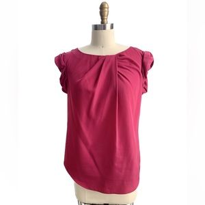 RACHEL ROY • Pink Short Ruffle Sleeve Blouse Top - Size Small